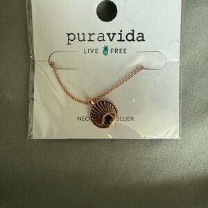 Pura Vida Rose Gold Necklace with intricate Detail